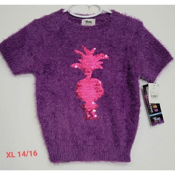 Girls' Short Sleeve Poppy Sweater - XS, XL - Picture 1 of 6